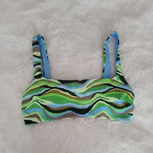 🍸AERIE WIDE STRAP SCOOP BIKINI TOP SIZE M